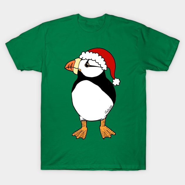 Christmas Puffin T-Shirt by HonuHoney